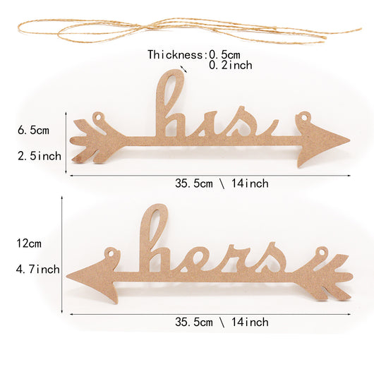Letrero Decorativo de Madera Mr & Mrs con Flecha - Adorno Rústico para Bodas - Image 10
