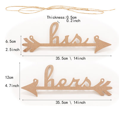 Letrero Decorativo de Madera Mr & Mrs con Flecha - Adorno Rústico para Bodas - Image 4