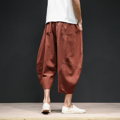 Pantalones Harem Anchos Talla Grande para Hombre - Bloomers Crop Sueltos - Image 5