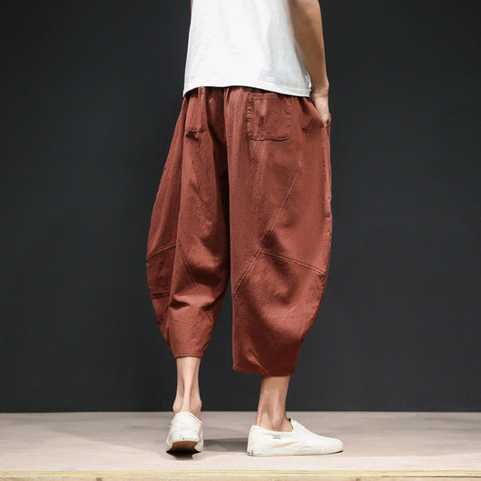 Pantalones Harem Anchos Talla Grande para Hombre - Bloomers Crop Sueltos - Image 5