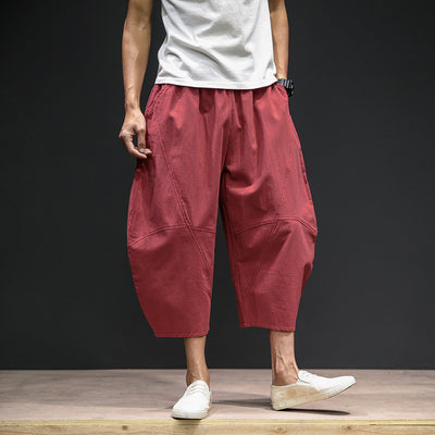 Pantalones Harem Anchos Talla Grande para Hombre - Bloomers Crop Sueltos