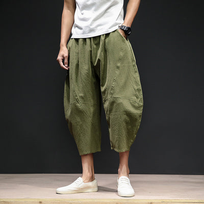 Pantalones Harem Anchos Talla Grande para Hombre - Bloomers Crop Sueltos - Image 3