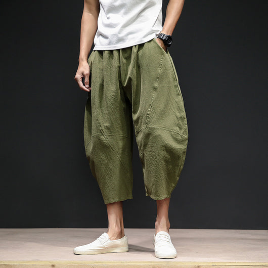 Pantalones Harem Anchos Talla Grande para Hombre - Bloomers Crop Sueltos - Image 3