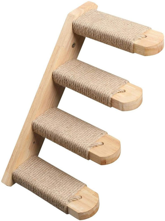Escalera Gatera Multiusos de Madera de Pino con Plataformas - Image 10