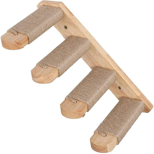 Escalera Gatera Multiusos de Madera de Pino con Plataformas - Image 12