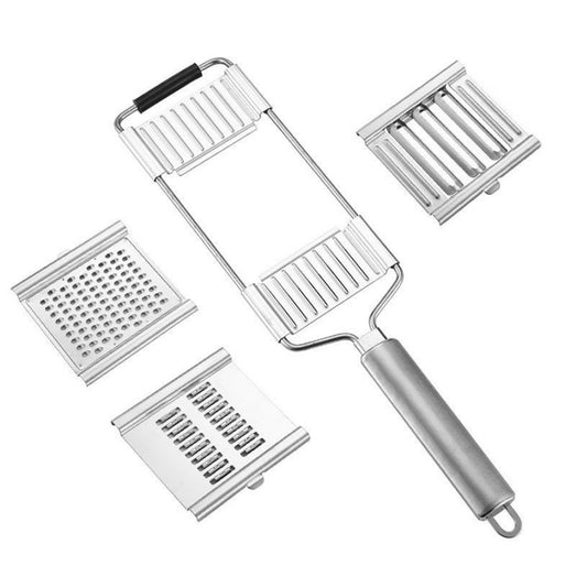 Rallador Multifunción de Acero Inoxidable con Cuchilla para Vegetales y Frutas