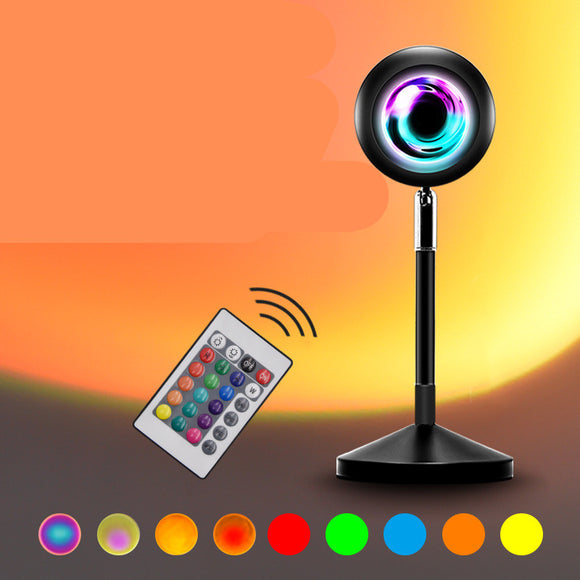 Lámpara Proyector Atardecer Arcoíris con Control Remoto