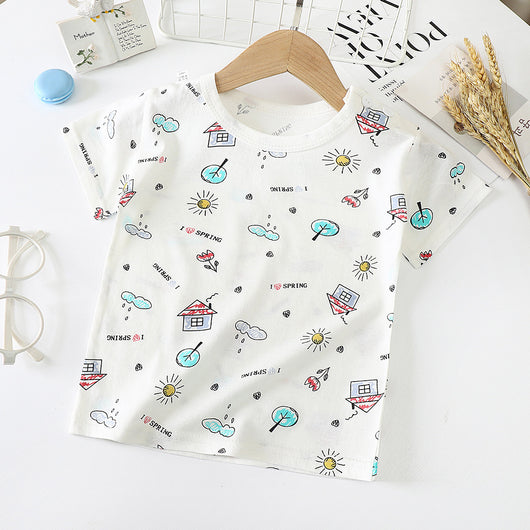 Camiseta de Algodón Manga Corta para Bebé y Niño - Image 9