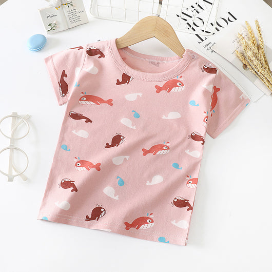 Camiseta de Algodón Manga Corta para Bebé y Niño - Image 17
