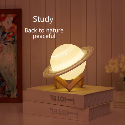 Lámpara Saturno 3D Recargable por USB - Luz Nocturna Decorativa - Image 7