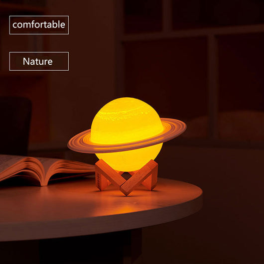 Lámpara Saturno 3D Recargable por USB - Luz Nocturna Decorativa - Image 9