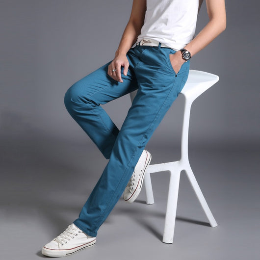 Pantalones Rectos Slim Fit Estilo Coreano para Hombre Joven - Image 18