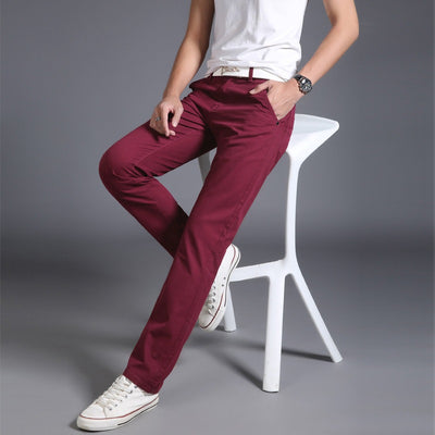 Pantalones Rectos Slim Fit Estilo Coreano para Hombre Joven - Image 3