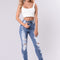 Jeans Oversized con Roturas en los Tobillos