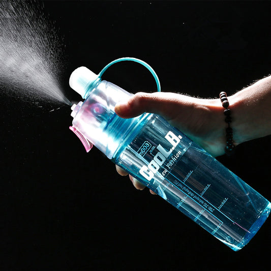 Botella Deportiva con Spray Nebulizador - Reutilizable a Prueba de Fugas