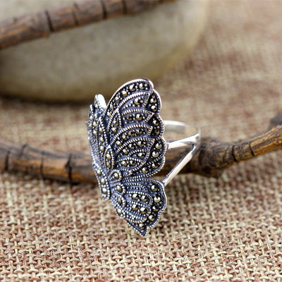 Anillo Mariposa Ajustable en Plata 925 con Piedra Maksai - Image 6
