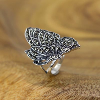 Anillo Mariposa Ajustable en Plata 925 con Piedra Maksai - Image 10