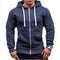 Sudadera con Cierre y Capucha Hombre - Chaqueta Cardigan Estilo Europeo Colores Lisos