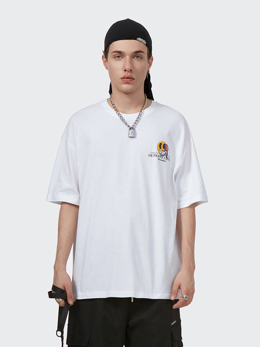 Camiseta Hombre Algodón Xinjiang Sonrisa Verano Suelta Tendencia - Image 11