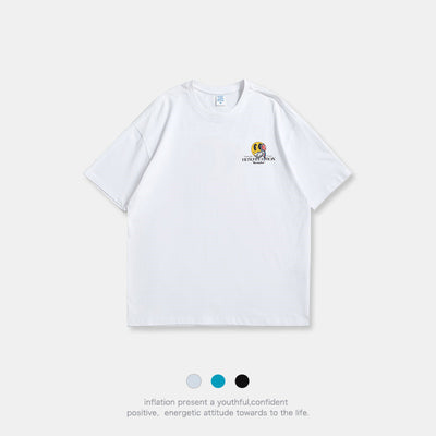 Camiseta Hombre Algodón Xinjiang Sonrisa Verano Suelta Tendencia - Image 4