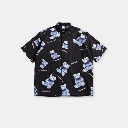 Playera Estampada Oso Oversized para Parejas - Verano Casual Unisex - Image 8