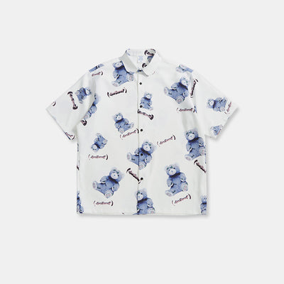 Playera Estampada Oso Oversized para Parejas - Verano Casual Unisex - Image 10