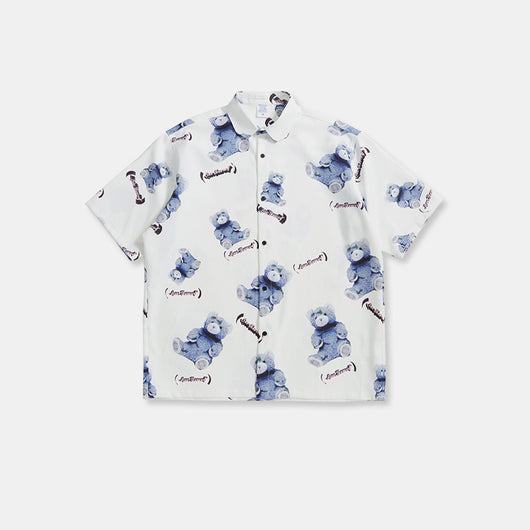 Playera Estampada Oso Oversized para Parejas - Verano Casual Unisex - Image 10