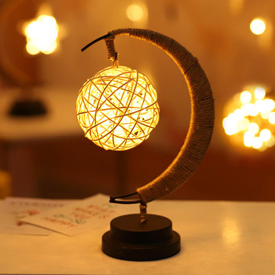 Lámpara Decorativa LED Luna y Estrellas con Alambre de Cobre - Image 4