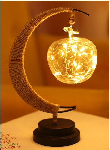 Lámpara Decorativa LED Luna y Estrellas con Alambre de Cobre - Image 2