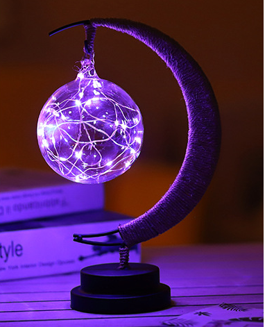Lámpara Decorativa LED Luna y Estrellas con Alambre de Cobre - Image 7