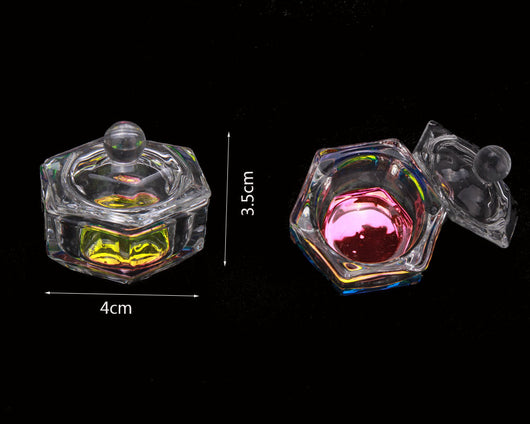 Copa Octagonal de Cristal para Líquidos de Uñas - Image 5