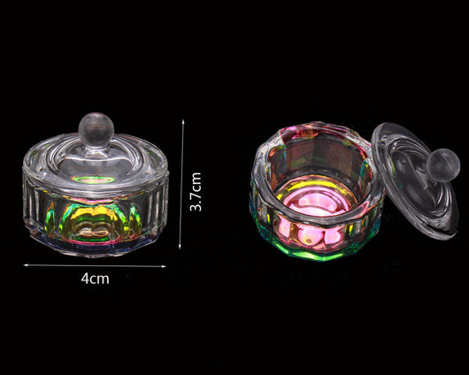 Copa Octagonal de Cristal para Líquidos de Uñas - Image 2