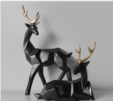 Adornos Navideños Geométricos Estilo Nórdico con Reno - Image 8