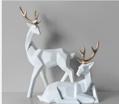 Adornos Navideños Geométricos Estilo Nórdico con Reno - Image 2