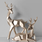Adornos Navideños Geométricos Estilo Nórdico con Reno