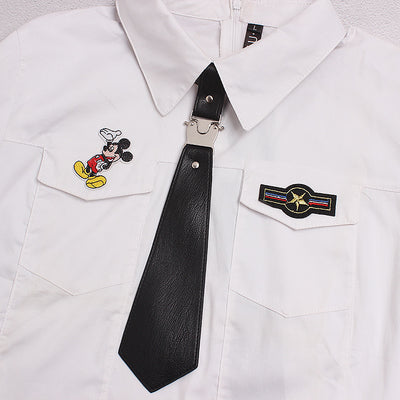 Corbata de Cuero Negro con Hebilla de Metal Punk Estilo Pareja Ajustable - Image 10