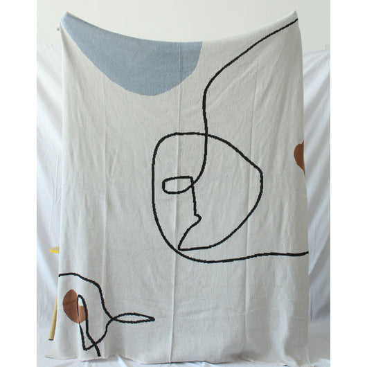 Manta de Algodón Tejida con Borlas para Sofá y Cama - Image 12