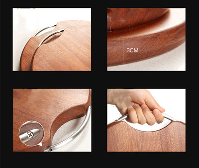 Tabla de Corte de Ébano Japonés Maciza Antigretas para Cocina - Image 3