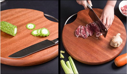 Tabla de Corte de Ébano Japonés Maciza Antigretas para Cocina - Image 5