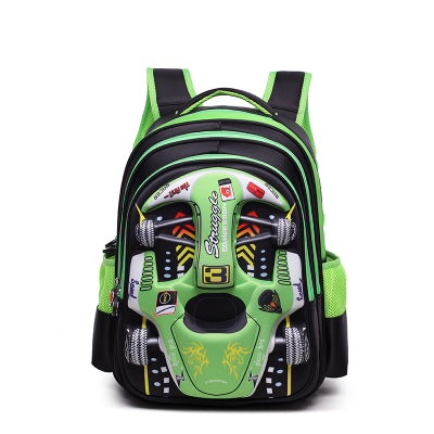 Mochila Escolar 3D Infantil con Diseño de Autos de Carreras - Image 3