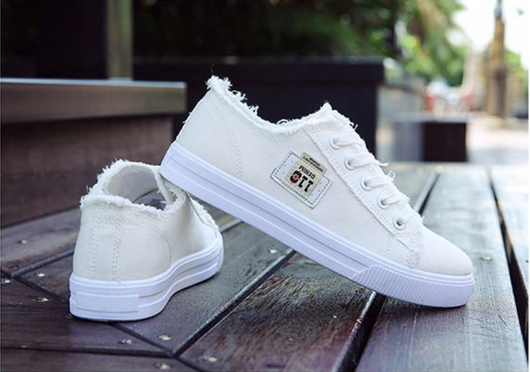 Zapatillas de Lona Blancas para Mujer Estilo Coreano - Cómodas y Versátiles - Image 25