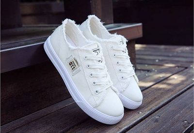 Zapatillas de Lona Blancas para Mujer Estilo Coreano - Cómodas y Versátiles - Image 4