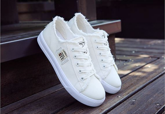 Zapatillas de Lona Blancas para Mujer Estilo Coreano - Cómodas y Versátiles - Image 4