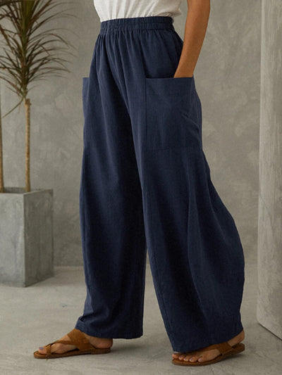 Pantalones Casuales de Cintura Elástica con Bolsillos - Image 9