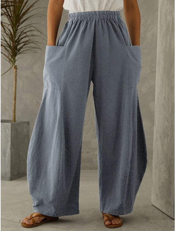 Pantalones Casuales de Cintura Elástica con Bolsillos - Image 5