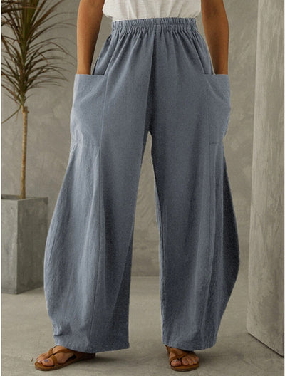 Pantalones Casuales de Cintura Elástica con Bolsillos - Image 5