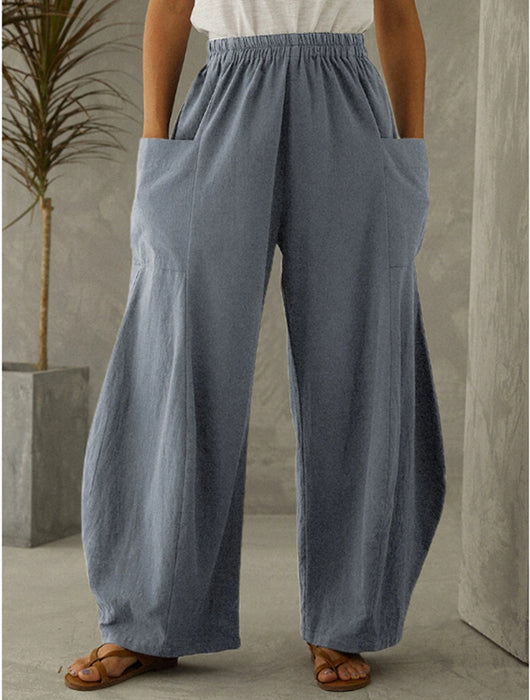 Pantalones Casuales de Cintura Elástica con Bolsillos - Image 5