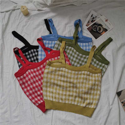 Camiseta Interior Coreana Estilo Hong Kong con Cuadros - Ajuste Perfecto - Image 32