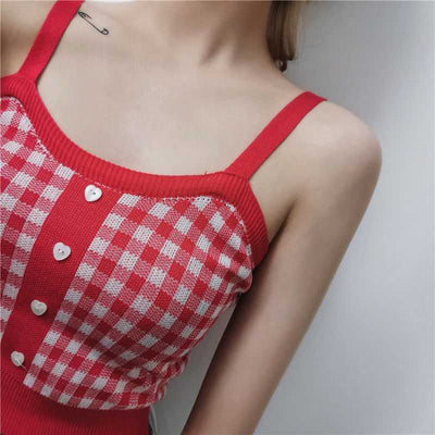 Camiseta Interior Coreana Estilo Hong Kong con Cuadros - Ajuste Perfecto - Image 3