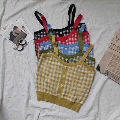 Camiseta Interior Coreana Estilo Hong Kong con Cuadros - Ajuste Perfecto - Image 10